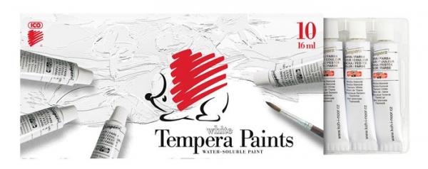 ICO Tempera, ježko, biela, 16 ml