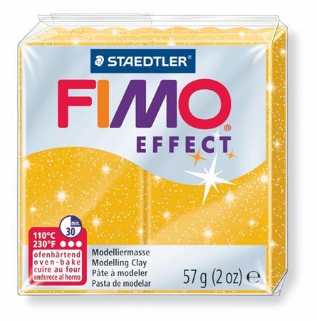 Modelovacia hmota, 57 g, polymérová, FIMO "Effect", trblietavá zlatá 1