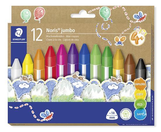 Voskovky, hrubé, trojhranné, STAEDTLER "Noris® jumbo 228 14", 12 rôznych farieb 1