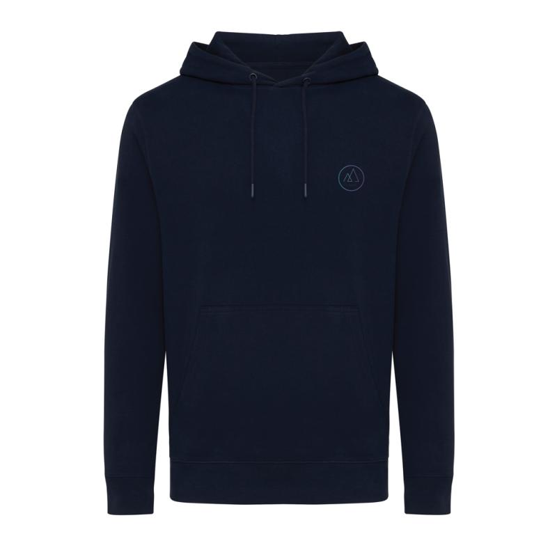 Ľahká mikina s kapucňou IQONIQ Rila z recykl. bavlny námornícka modrá 5XL 4