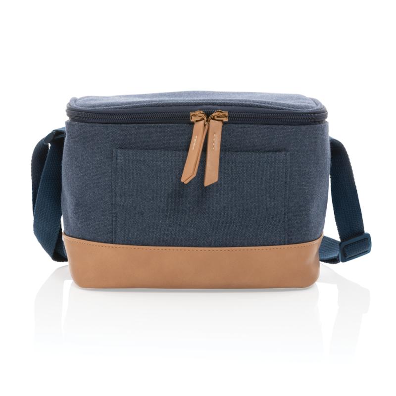 Malá chladiaca taška Impact z 16 oz. recykl. canvas AWARE™ modrá 3