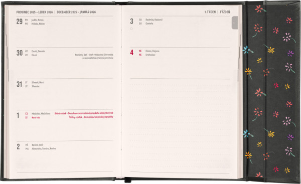 NOTIQUE Týždenný magnetický diár Malý princ 2026, 11 x 16 cm 1