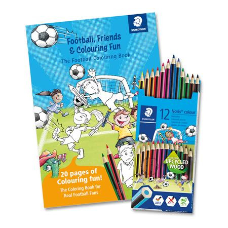 Farebné ceruzky, sada, šesťhranné, s omaľovánkou, STAEDTLER "Noris® Colour 185", 12 farieb 1