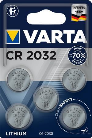 Gombíková batéria, CR2032, 5 ks, VARTA