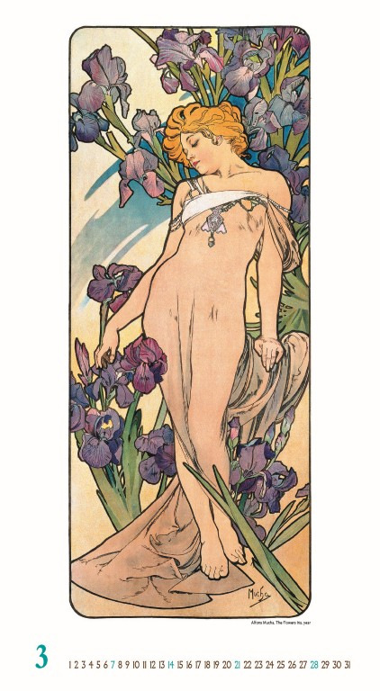 Nástenný kalendár Alfons Mucha 2027 4