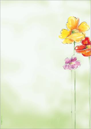 Predtlačený papier, A4, 90g, SIGEL "Spring Flowers" 1
