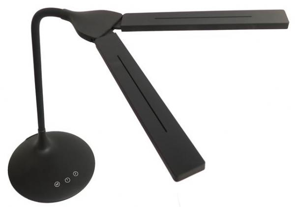 Stolová lampa, LED, 6 W, ALBA "Ledtwin", čierna 2