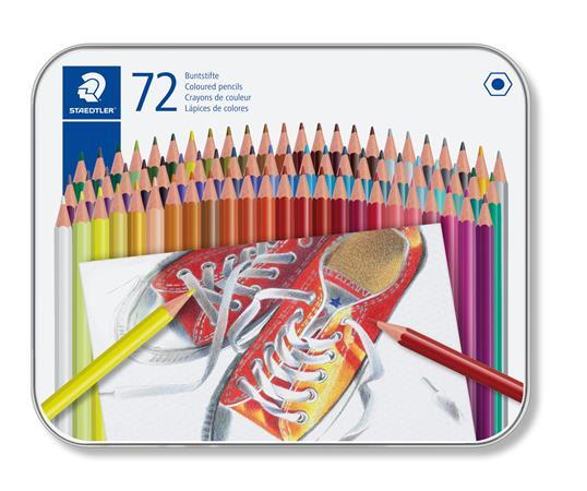 Farebné ceruzky, sada, šesťhranné, v plechovej krabičke, STAEDTLER, 72 rôznych farieb 1