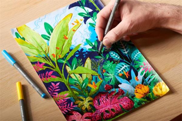 Fixka v tvare štetca, sada, STAEDTLER "Pigment brush 371", 12 rôznych prírodných farieb 7