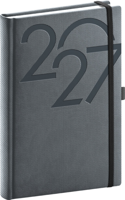 NOTIQUE Denný diár Ajax 2027, čierny, 15 x 21 cm