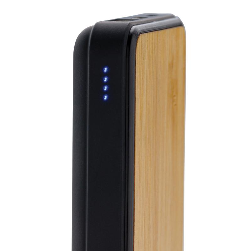 Powerbanka 5 000 mAh z bambusu a RCS Rplastu hnedá 4