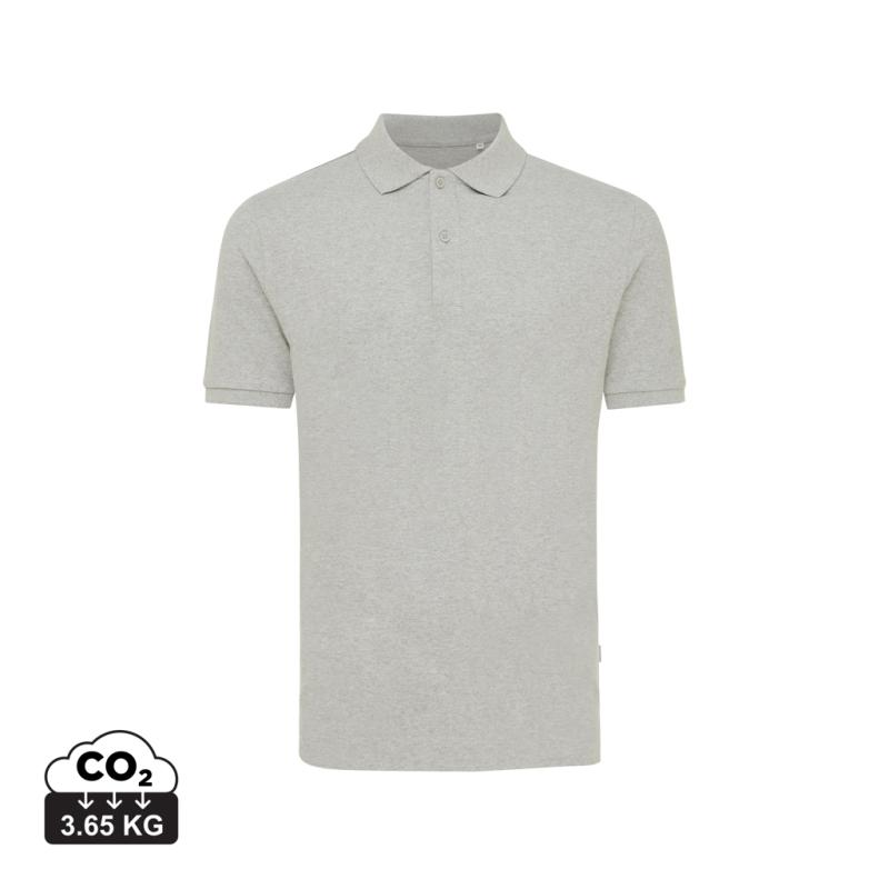 Polo tričko IQONIQ Yosemite z recykl. bavlny heather grey XS