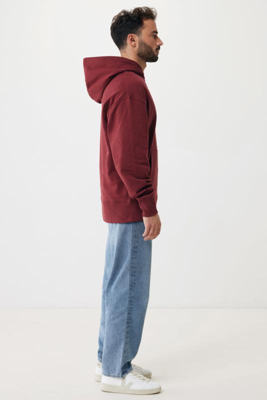 Mikina s kapucňou IQONIQ Yoho relaxed fit z recykl. bavlny vínovo červená L 12