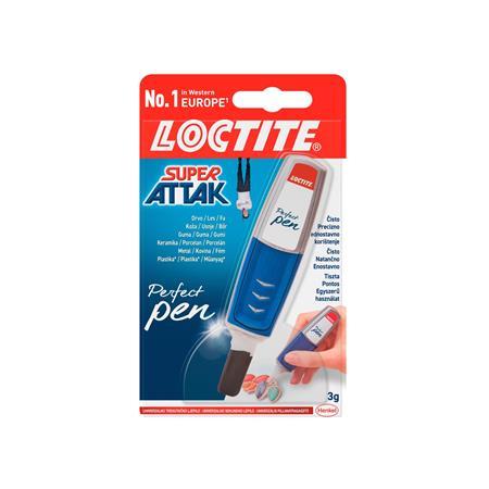 Sekundové lepidlo, 3 g, HENKEL "Loctite Super Attak Perfect Pen"