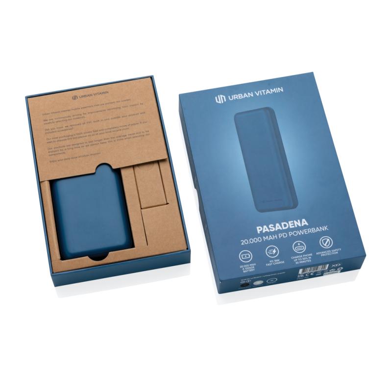 Powerbanka Urban Vitamin Pasadena 20 000 mAh 18W PD modrá 12