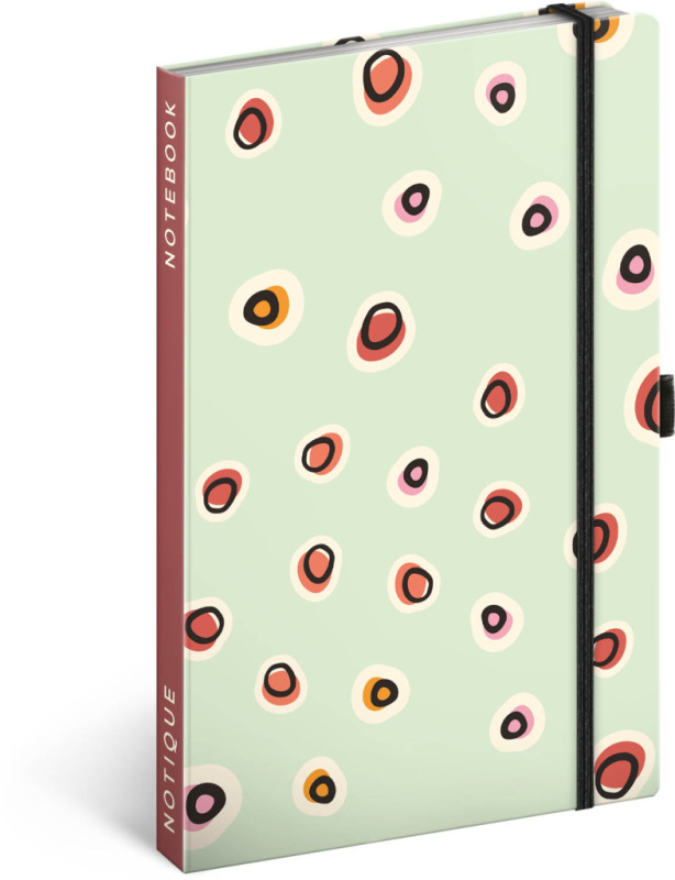 NOTIQUE Notes Bodky, linajkovaný, 13 x 21 cm