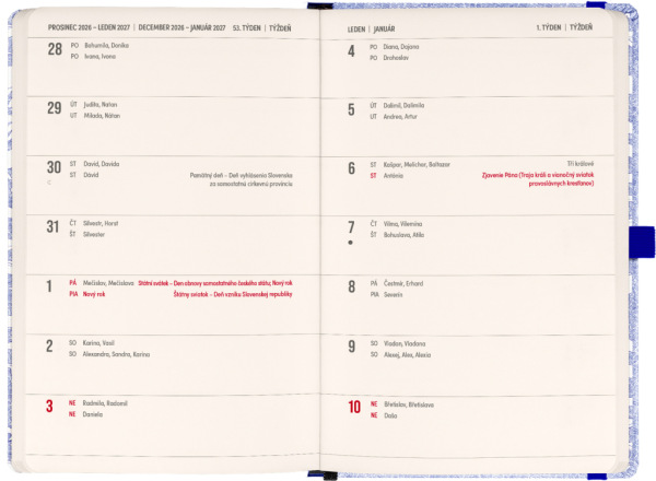 NOTIQUE Planbook diár/notes Pod morom 2027, 13 x 21 cm 1
