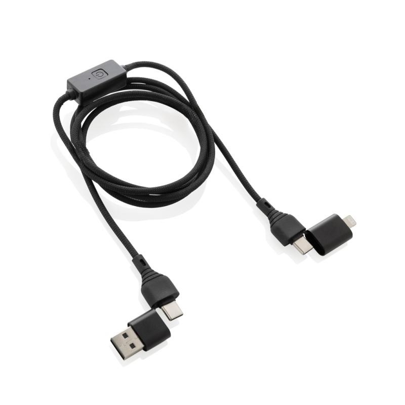 Nabíjací/dátový kábel Datalock 60W s ochranou proti hacknuti čierna 1