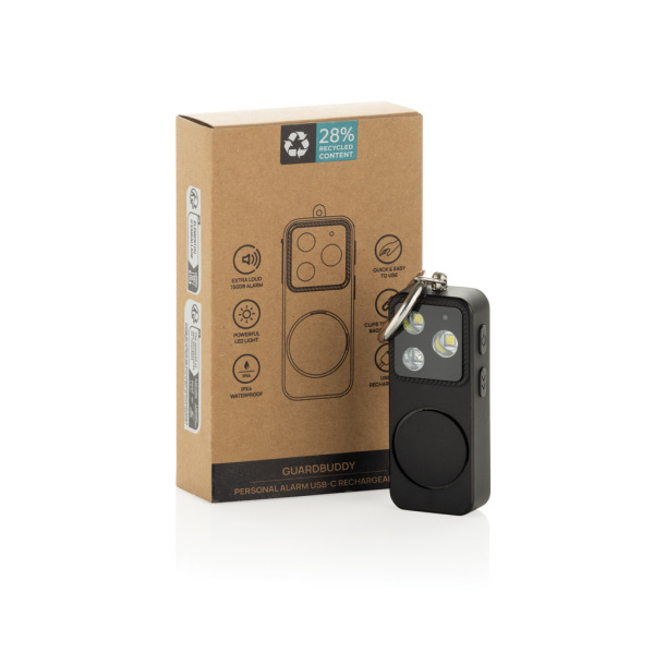 Guard Buddy RCS osobný alarm s USB-C nabíjaním čierna 2