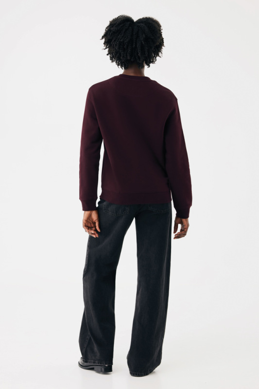 IQONIQ Toria Unisex mikina s okrúhl. výstrihom z rec. bavlny merlot XL 14