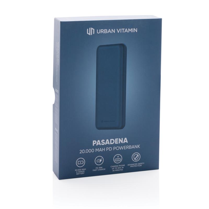 Powerbanka Urban Vitamin Pasadena 20 000 mAh 18W PD modrá 11