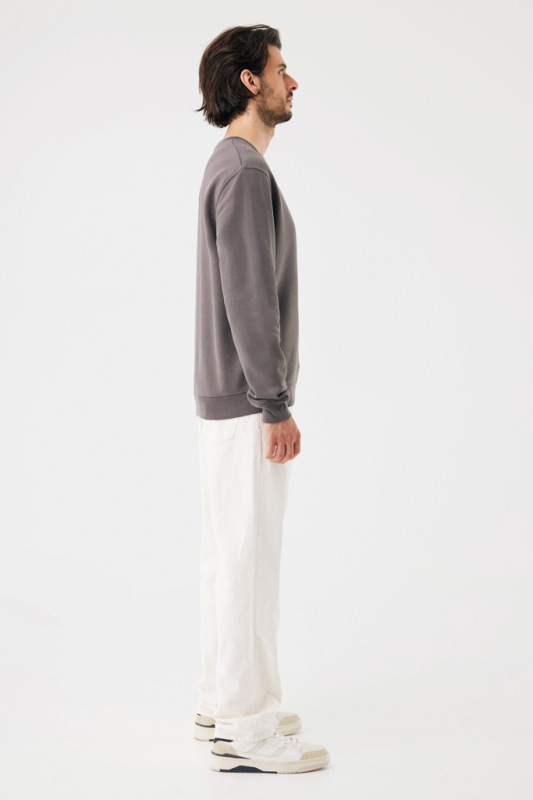 IQONIQ Toria Unisex mikina s okrúhl. výstrihom z rec. bavlny antracitová XXXL 7