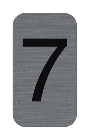 Informačná tabuľka, samolepiaca, 2,5x4,4 cm, hliníkový vzhľad, EXACOMPTA, č. 7 1