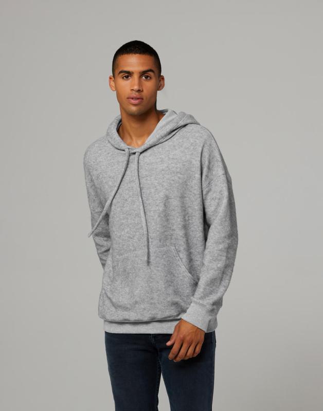 Unisex semišový fleece kapucňou 1