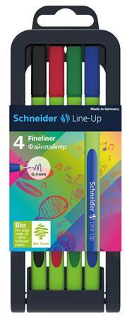 Liner, sada, 0,4 mm, SCHNEIDER "Line-Up", 4 rôzne farby 1