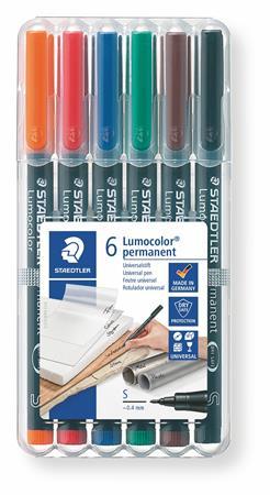 Permanentný popisovač, sada, 0,4 mm, STAEDTLER "313", 6 rôznych farieb 1