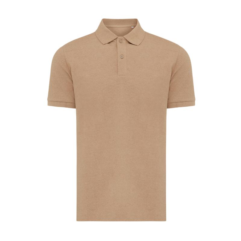 Polo tričko IQONIQ Yosemite z recykl. bavlny heather brown M 1