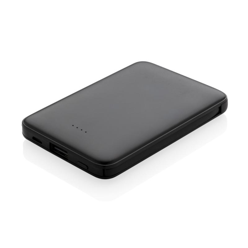 Vrecková powerbanka 5 000 mAh s integrovaným káblom čierna 5