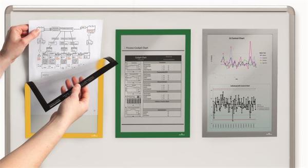 Informačný rám, A4, magnetický, DURABLE "DURAFRAME® MAGNETIC", zelená 4
