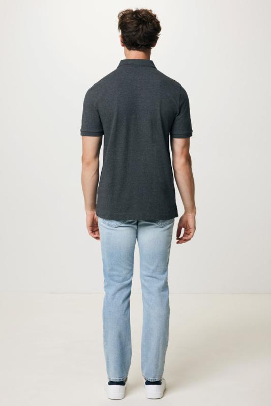 Polo tričko IQONIQ Yosemite z recykl. bavlny heather anthracite XXS 11