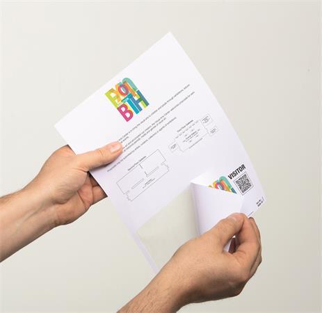 Visačka, Euro výrez, 97x86 mm, DURABLE "Visitor Badge", biela 5