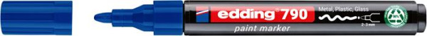Lakový popisovač, 2-3 mm, PCR, EDDING „790“, modrý 2