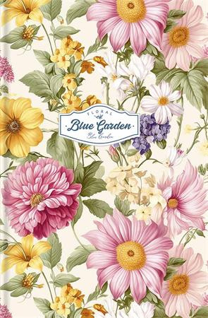 Poznámkový zošit, A6, štvorčekový, 80 listov, SHKOLYARYK "Blue Garden" 1