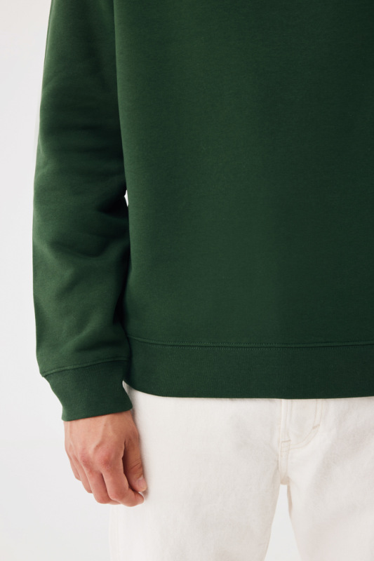 IQONIQ Toria Unisex mikina s okrúhl. výstrihom z rec. bavlny forest green S 9