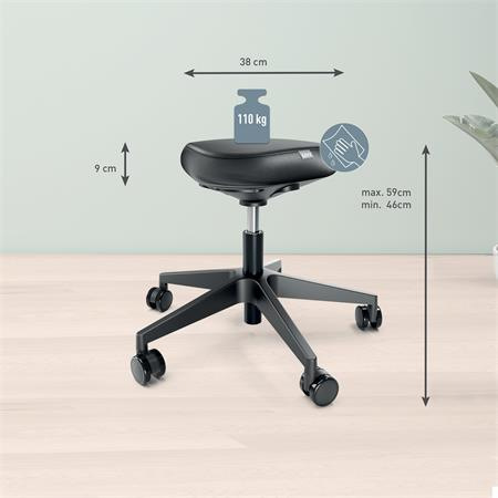 Pracovná stolička, s kolieskami, ergonomická, LEITZ "Ergo Comfort Active", tmavosivá 2