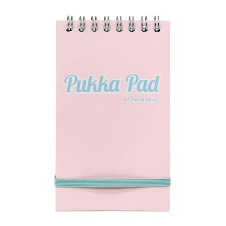 Poznámkový blok, A7, linkovaný, 50 listov, PUKKA PAD "Pastel", mix farieb 5