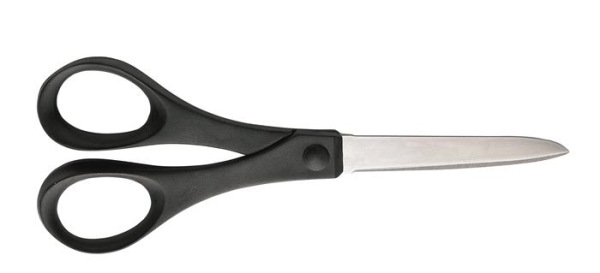 Nožnice na papiere, 18 cm, FISKARS "Essential", čierne 1