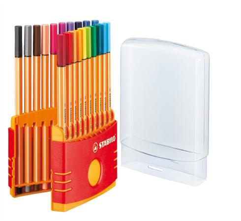 Liner, sada, 0,4 mm, STABILO "Point 88 ColorParade", 20 rôznych farieb 1