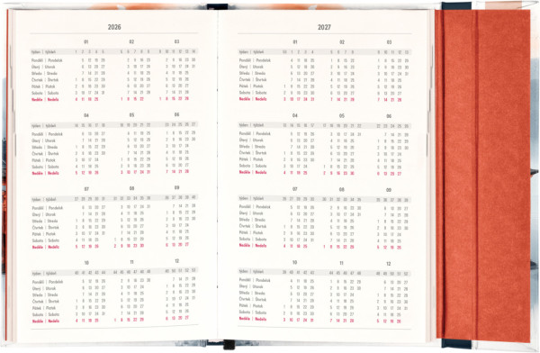 NOTIQUE Týždenný magnetický diár Japonsko 2026, 13 x 21 cm 2