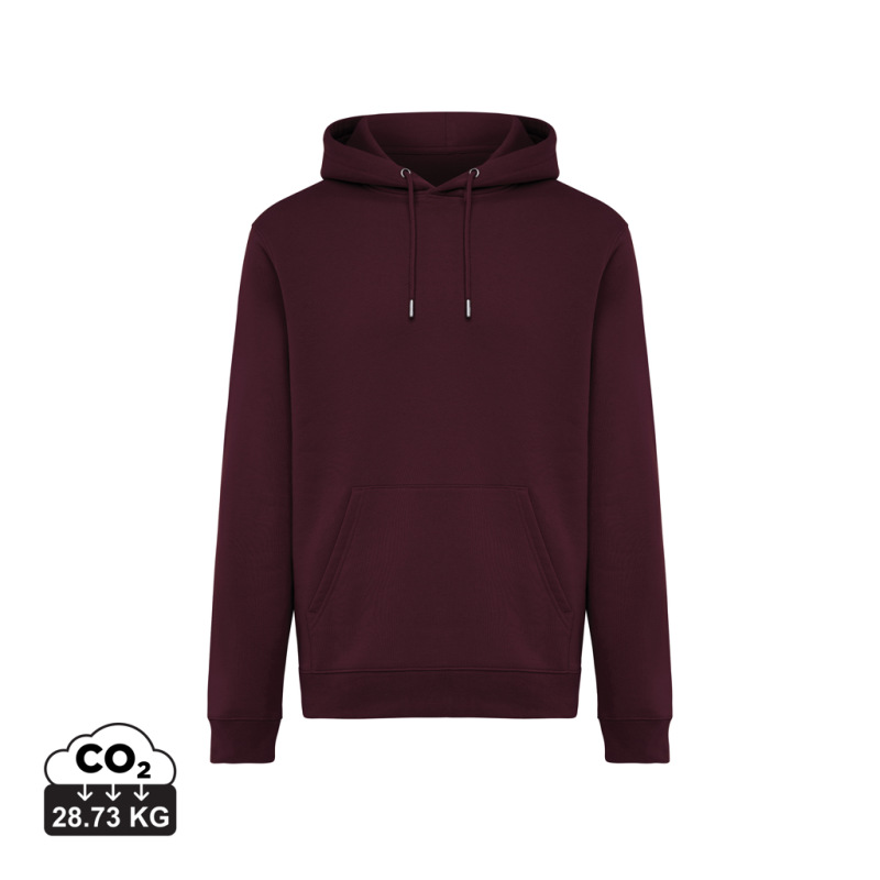 IQONIQ Joshua Unisex mikina s kapucňou z rec. bavlny merlot XXL