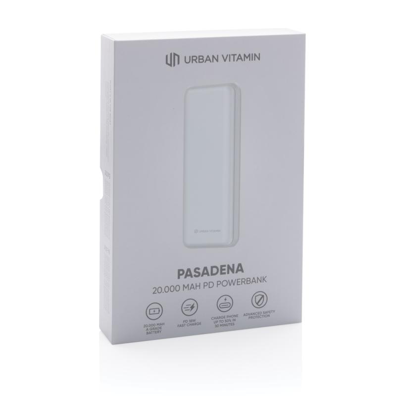 Powerbanka Urban Vitamin Pasadena 20 000 mAh 18W PD biela 11