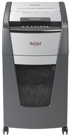 Skartovací stroj, konfetti, 225 listov, REXEL, "Optimum AutoFeed+ 225X"