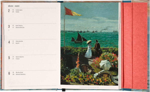 NOTIQUE Týždenný magnetický diár Claude Monet 2026, 11 x 16 cm 4
