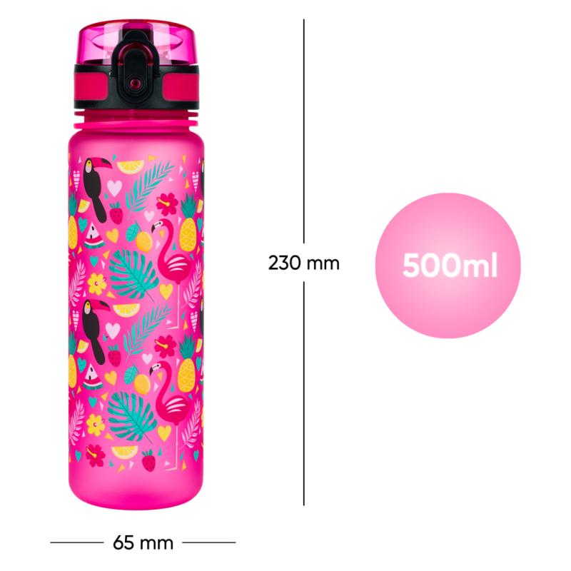 BAAGL Tritanová fľaša na nápoje Plameniaky, 500 ml 6