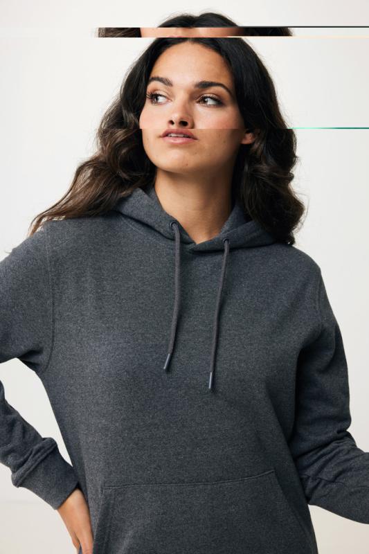 Nefarbená mikina s kapucňou IQONIQ Torres z recykl. bavlny heather anthracite M 13