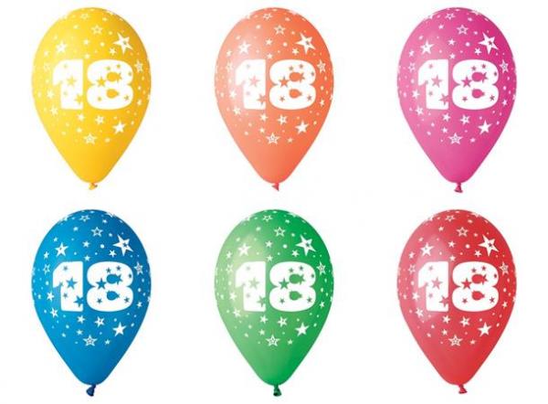 . Balón, 26 cm, s číslo: 18 1